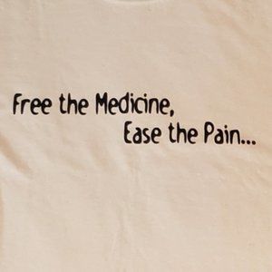 Free The Medicine vintage Cannabis Tee Shirt cream 2xlarge 065